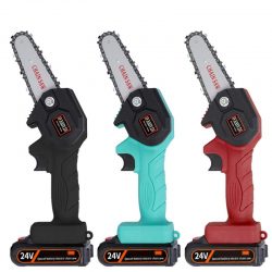 Mini Electric Wood Cutter 24V For Woodworking Garden Tools With Batteries Chain Saws