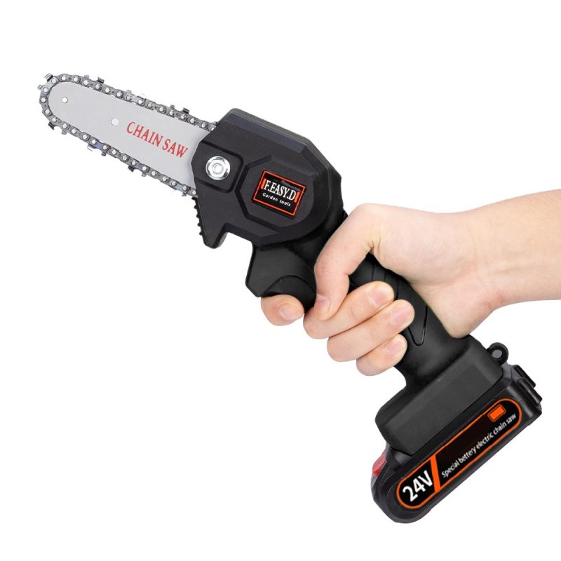 Mini Electric Wood Cutter 24V For Woodworking Garden Tools With Batteries Chain Saws