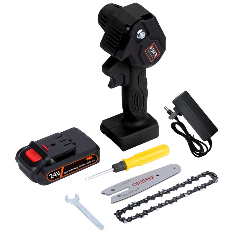 Mini Electric Wood Cutter 24V For Woodworking Garden Tools With Batteries Chain Saws